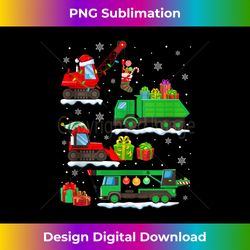 Construction Vehicle Christmas Tree Red Trucks Boys Kids Tank To - Crafted Sublimation Digital Download - Challenge Creative Boundaries
