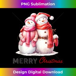Cute Snowman Snowmies Merry Christmas Winter X-mas Pajamas Tank To - Urban Sublimation PNG Design - Rapidly Innovate Your Artistic Vision