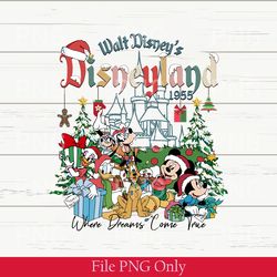 retro disneyland christmas png, mouse and friends magical christmas png, disney family christmas png, christmas gift png