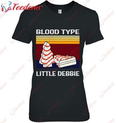 Blood Type Little Vintage Debbie Christmas Cake Funny Gift T-Shirt, Christmas Family Sweaters On Sale  Wear Love, Share