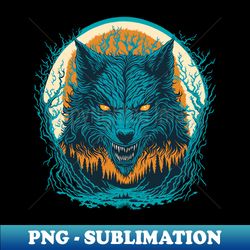 Werewolf Face - PNG Transparent Sublimation Design - Instantly Transform Your Sublimation Projects