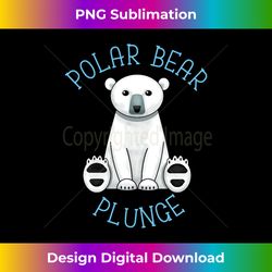 cute polar bear plunge winter sports longsleeve - eco-friendly sublimation png download - challenge creative boundaries
