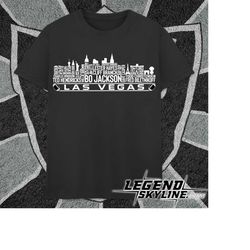 Las Vegas Football Team All Time Legends, Las Vegas City Skyline shirt
