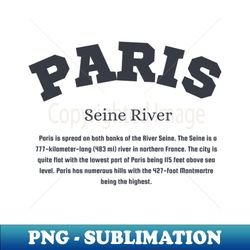 PARIS Seine River - High-Quality PNG Sublimation Download - Stunning Sublimation Graphics