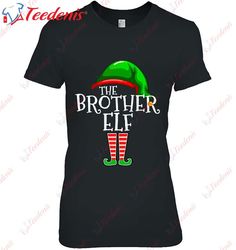Brother Elf Shirt Pajama Family Matching Christmas Gift Shirt, Plus Size Ladies Christmas Tops  Wear Love, Share Beauty
