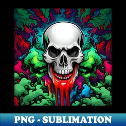 Vibrant Skull - Trendy Sublimation Digital Download - Fashionable and Fearless