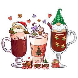 Gnome Christmas Png, Christmas Png, Christmas Coffee Png, Christmas Movie Png, Coffee Lattee Png,Christmas Latte Png