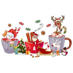 Santa Christmas Png, Christmas Png, Christmas Coffee Png, Christmas Movie Png, Coffee Lattee Png,Christmas Latte Png
