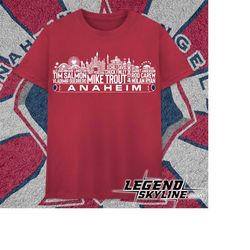 Los Angeles Baseball Team All Time Legends, Anaheim City Skyline shirt