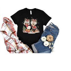 Vintage Minnie Daisy Christmas Comfort Colors Shirt, Disneyland Shirt, Retro Disney Christmas Shirt, Disney Christmas Fr