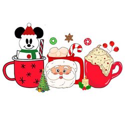 Santa Christmas Png, Christmas Png, Christmas Coffee Png, Christmas Movie Png, Coffee Lattee Png,Christmas Latte Png