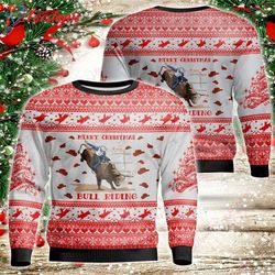 Bull Riding Ugly Christmas Best Mens T-Shirt  Women Adult, Funny Christmas Sweaters Womens  Wear Love, Share Beauty