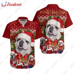 Bulldog Begins Christmas Aloha Hawaiian Hawaiian Shirt For Dog Enthusiasts  Wear Love, Share Beauty