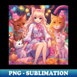 Cattastic Anime Tales - Decorative Sublimation PNG File - Defying the Norms