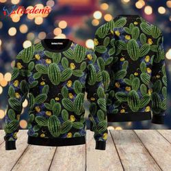 Cactus Christmas Pattern Ugly Christmas Sweater, Ugly Christmas Sweater Funny  Wear Love, Share Beauty