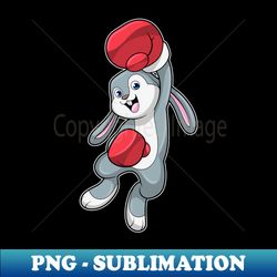 Rabbit at Boxing with Boxing gloves - Unique Sublimation PNG Download - Fashionable and Fearless