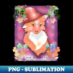 Magical fox card - PNG Sublimation Digital Download - Perfect for Creative Projects