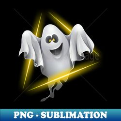funny halloween neon ghost - Elegant Sublimation PNG Download - Stunning Sublimation Graphics