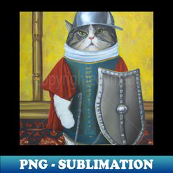 The Knight of the Nine Lives Vintage Painting - PNG Transparent Sublimation Design - Add a Festive Touch to Every Day