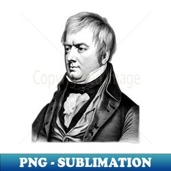 Portrait of Walter Scott - Creative Sublimation PNG Download - Add a Festive Touch to Every Day