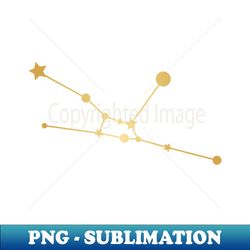 Taurus Zodiac Constellation in Gold - Premium PNG Sublimation File - Capture Imagination with Every Detail