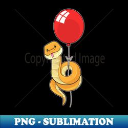 snake with balloon - sublimation-ready png file - perfect for personalization