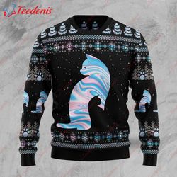 Cat Hologram Ugly Christmas Sweater, Ugly Sweater Ideas For Work  Wear Love, Share Beauty