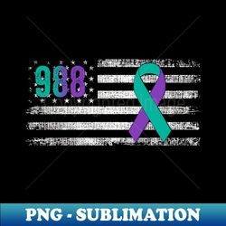 You Matter 988 Suicide Prevention Awareness Ribbon Men Women - PNG Sublimation Digital Download - Instantly Transform Your Sublimation Projects