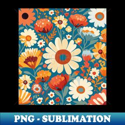 Untamed Wildflower Meadow Pattern Ar - Instant PNG Sublimation Download - Create with Confidence