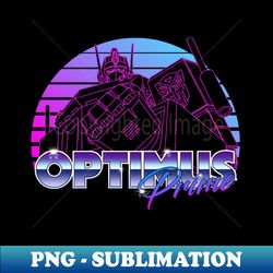 Retro Transformers Optimus Prime - PNG Transparent Sublimation File - Enhance Your Apparel with Stunning Detail