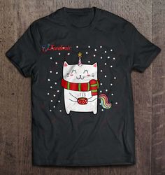 Caticorn Christmas Sweater T-Shirt, Christmas Family T Shirts  Wear Love, Share Beauty