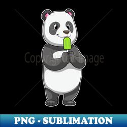 Panda with Popsicle - Signature Sublimation PNG File - Transform Your Sublimation Creations