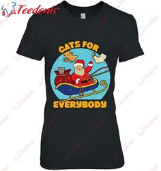 Cats For Everybody Ugly Christmas Cat Shirt, Couples Christmas Shirts  Wear Love, Share Beauty