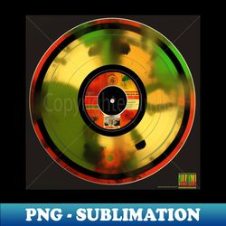 Reggaeton Music Black Rasta Vintage Vinyl Record - Special Edition Sublimation PNG File - Boost Your Success with this Inspirational PNG Download