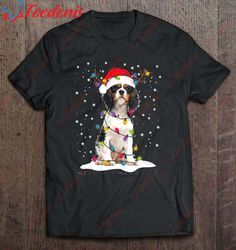 Cavalier King Charles Spaniel Christmas Tree Light Shirt, Plus Size Womens Christmas Clothing  Wear Love, Share Beauty