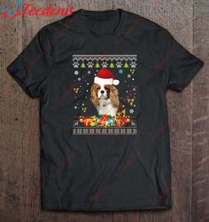 Cavalier King Charles Spaniel Christmas Tree X-Mas Gift T-Shirt, Kids Christmas Shirts Family Cheap  Wear Love, Share Be