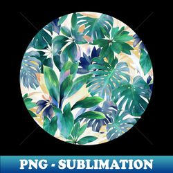 Pastel Summer Tropical Emerald Jungle - Signature Sublimation PNG File - Fashionable and Fearless