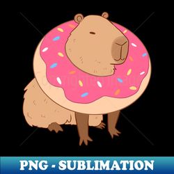 Cute capybara with a dount - Digital Sublimation Download File - Unleash Your Inner Rebellion