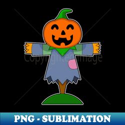Scarecrow Halloween Pumpkin - Aesthetic Sublimation Digital File - Fashionable and Fearless