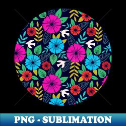 scandinavian flowers and birds - creative sublimation png download - perfect for personalization
