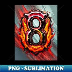 8 - Modern Sublimation PNG File - Bold & Eye-catching