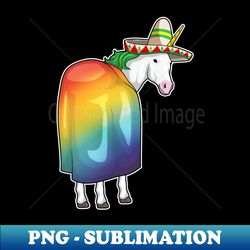 unicorn mexican hat - special edition sublimation png file - create with confidence