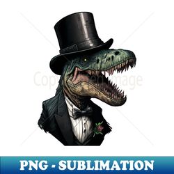 Dinosaur Trex with Top hat - Exclusive Sublimation Digital File - Create with Confidence