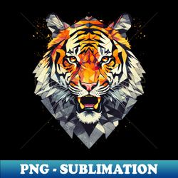 Geometric Tiger - Sublimation-Ready PNG File - Transform Your Sublimation Creations