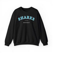 San Jose Sharks Comfort Premium Crewneck Sweatshirt, vintage, retro, men, women, cozy, comfy, gift