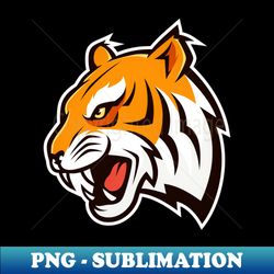 Tiger Head Mascot - Trendy Sublimation Digital Download - Enhance Your Apparel with Stunning Detail