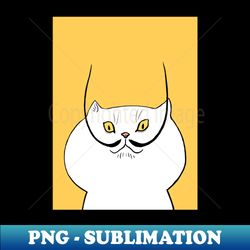 Cat with Moustache - Unique Sublimation PNG Download - Defying the Norms