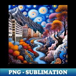 Ornate nature pattern - PNG Transparent Digital Download File for Sublimation - Unlock Vibrant Sublimation Designs