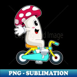 Mushroom Bicycle - Vintage Sublimation PNG Download - Vibrant and Eye-Catching Typography