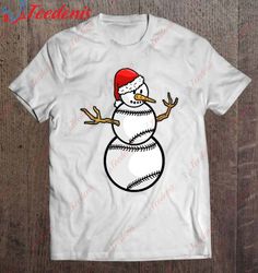 christmas baseball shirt baseball snowman christmas t-shirt, christmas shirts mens long sleeve  wear love, share beauty